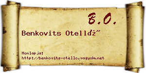 Benkovits Otelló névjegykártya
